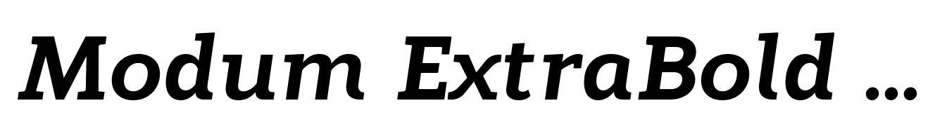 Modum ExtraBold Italic
